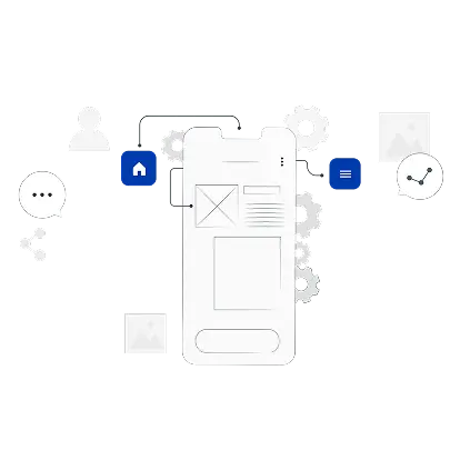 Custom mobile app development slider showcasing innovative app designs and user interfaces