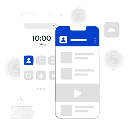 Mobile app slider showing user interface designs and user experience 
Concepts