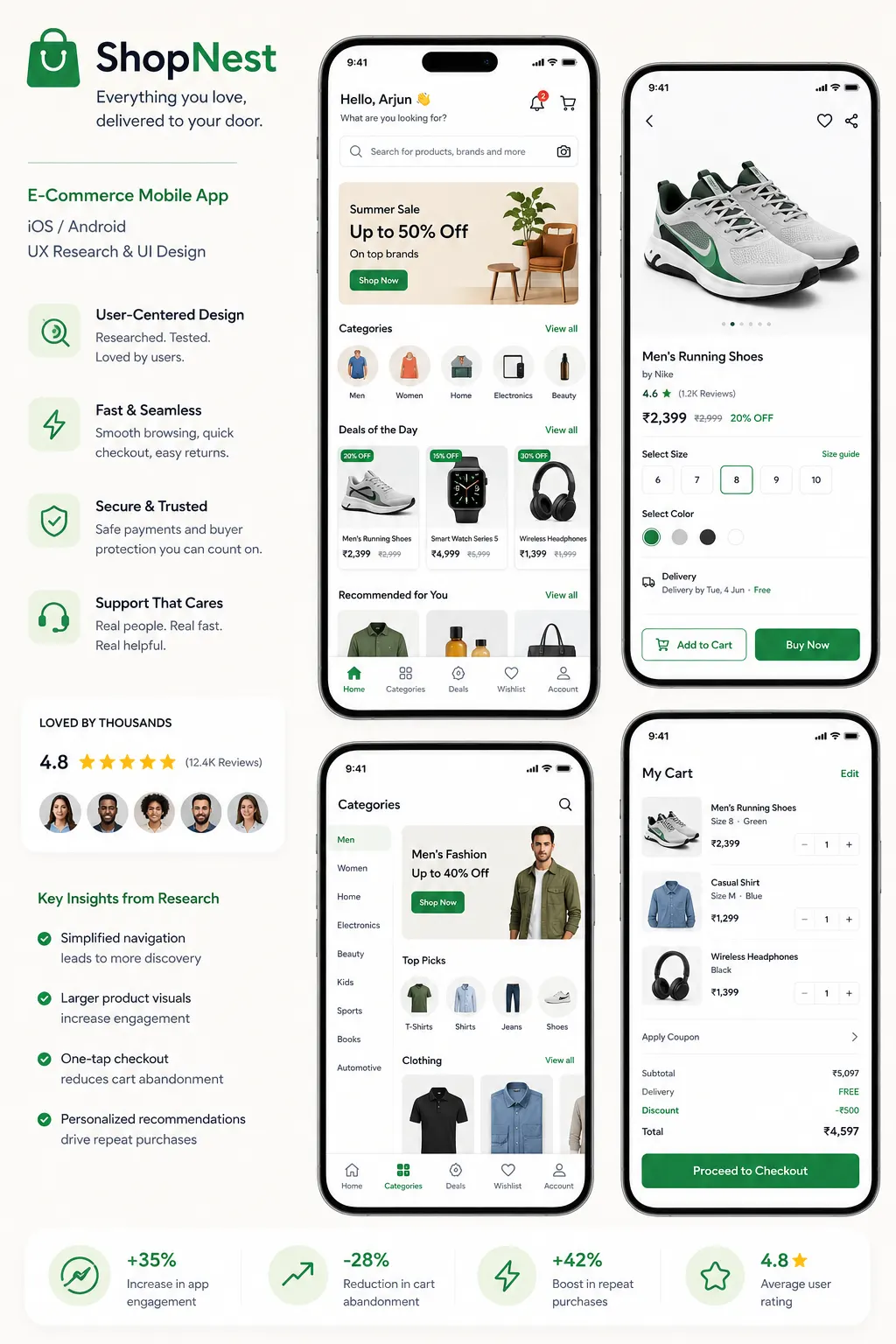 E-Commerce Mobile App UI